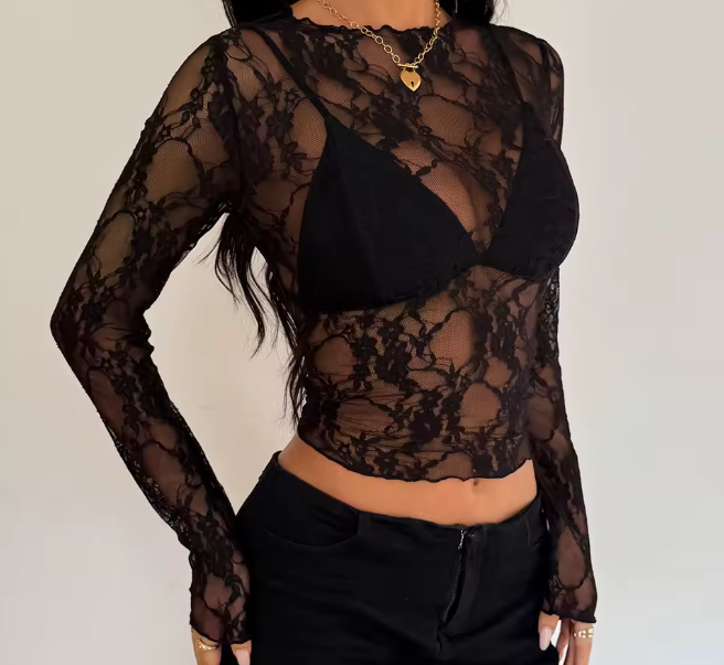 Alessandro Paris – Noir Lace Top