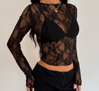 Alessandro Paris – Noir Lace Top